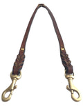 Braided Leather Dog Coupler – Premium Working K9 Connector