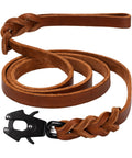 Premium Braided Leather Training Lead – Working K9 & IGP Handler Lead