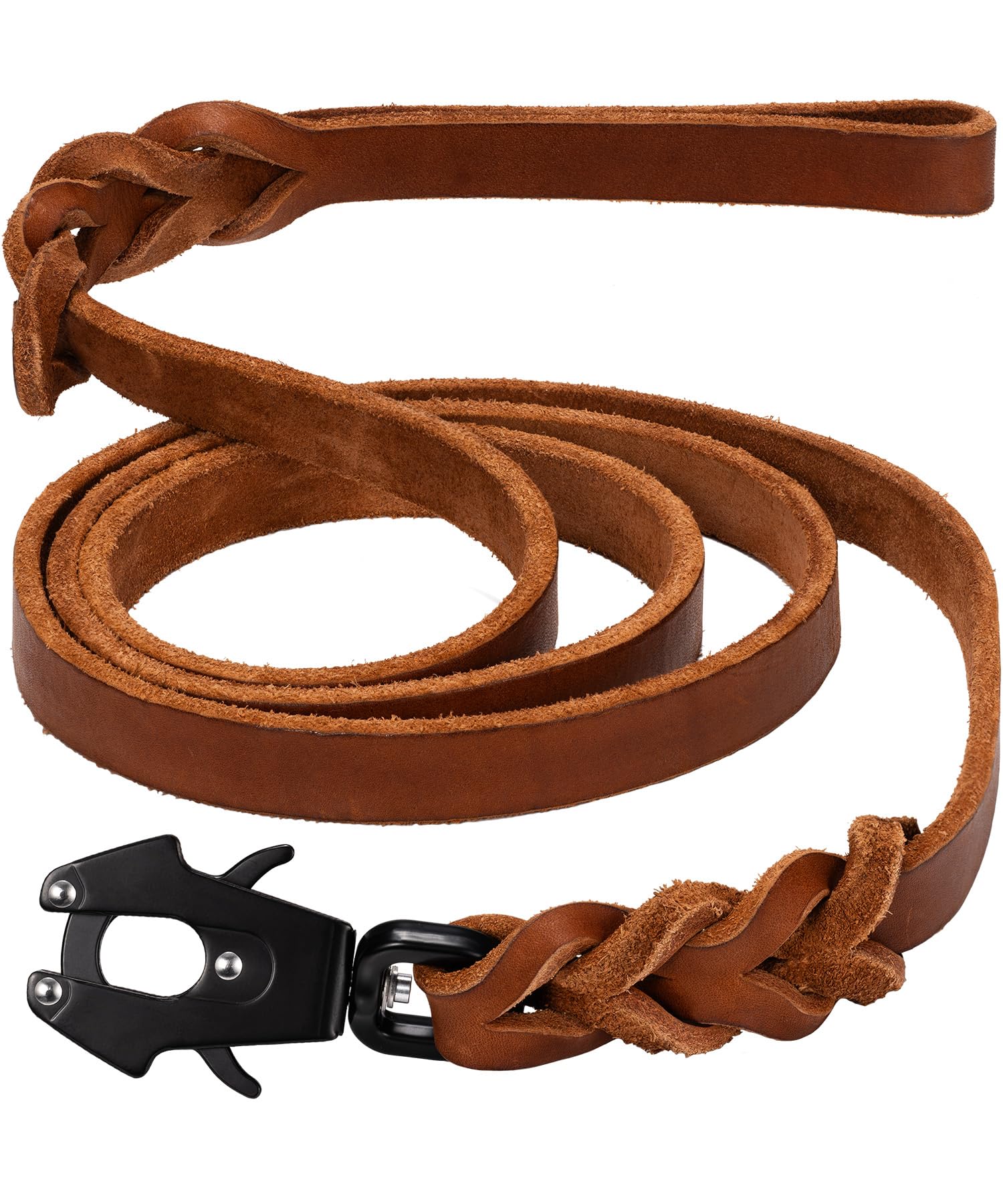 Premium Braided Leather Training Lead – Working K9 & IGP Handler Lead