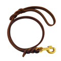 2.5ft Braided Leather Traffic Lead – Working K9 & IGP Handler Lead