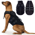 Tactical Dog Harness with Storage Pouches – Black
