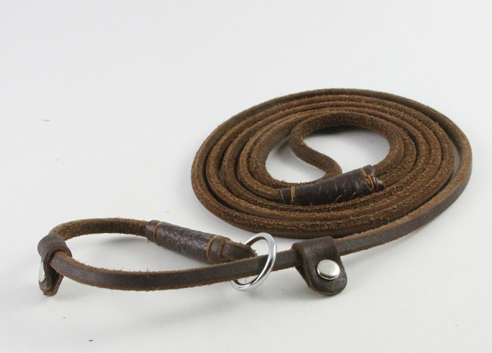 Handcrafted Leather Slip Lead – Working K9 Training Lead