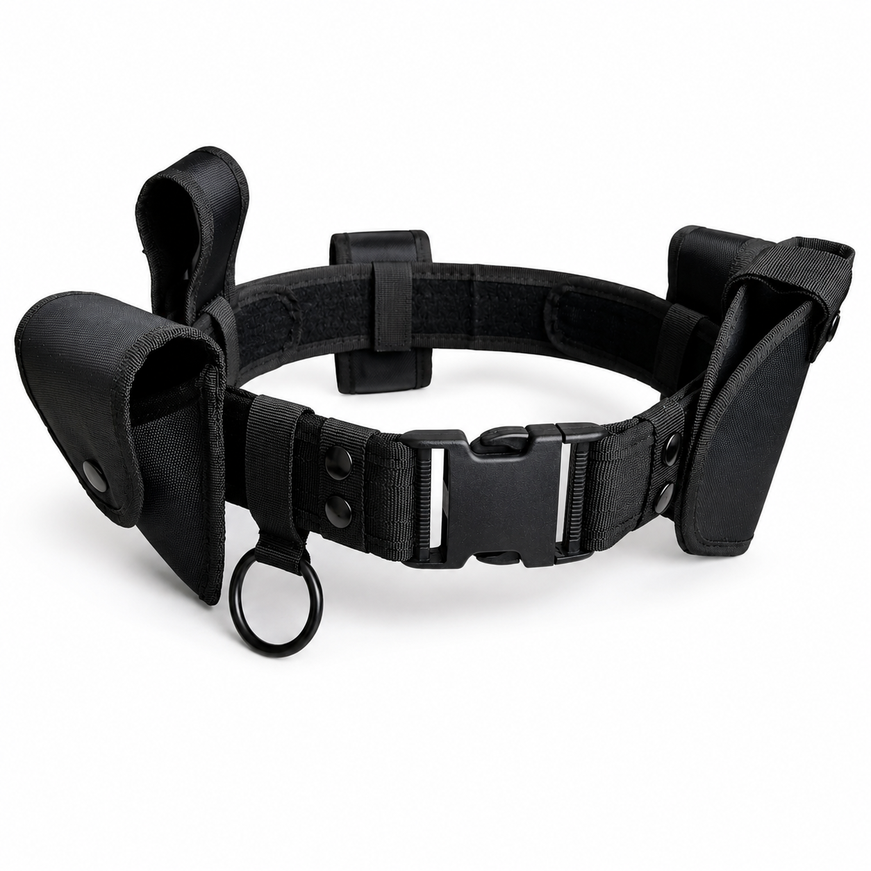 Tactical Dog Training Belt with Utility Pouches & D-Ring