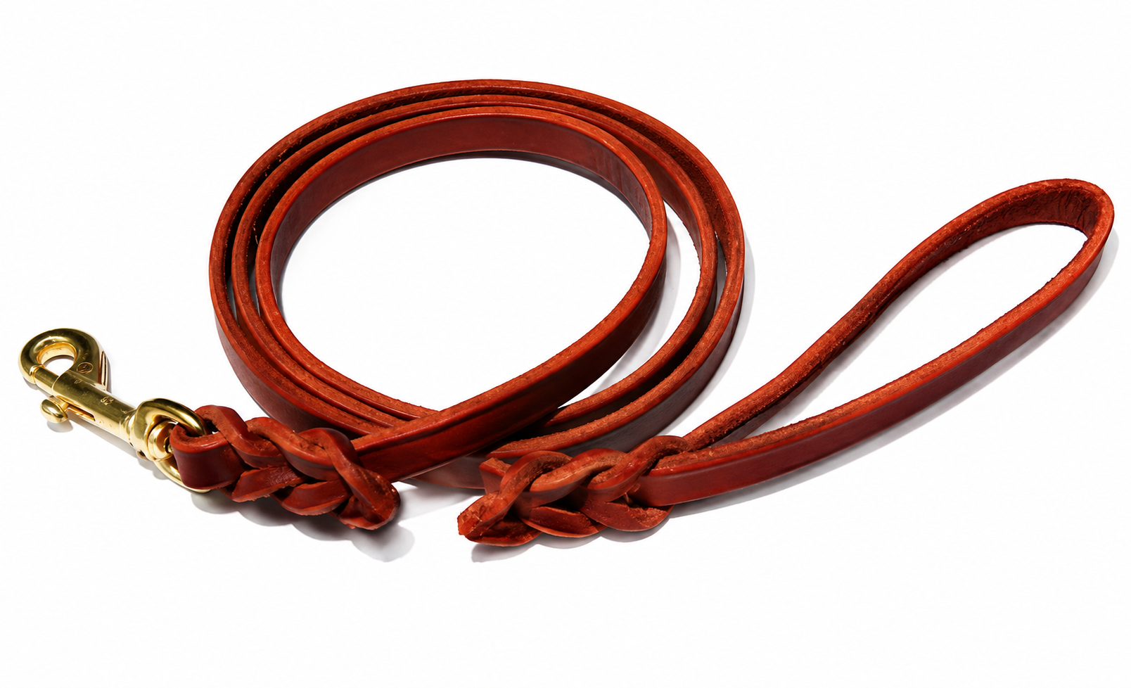 Ray Allen Manufacturing K9 Braided Leather Leash – 4 ft x 1/2 in – Burgundy