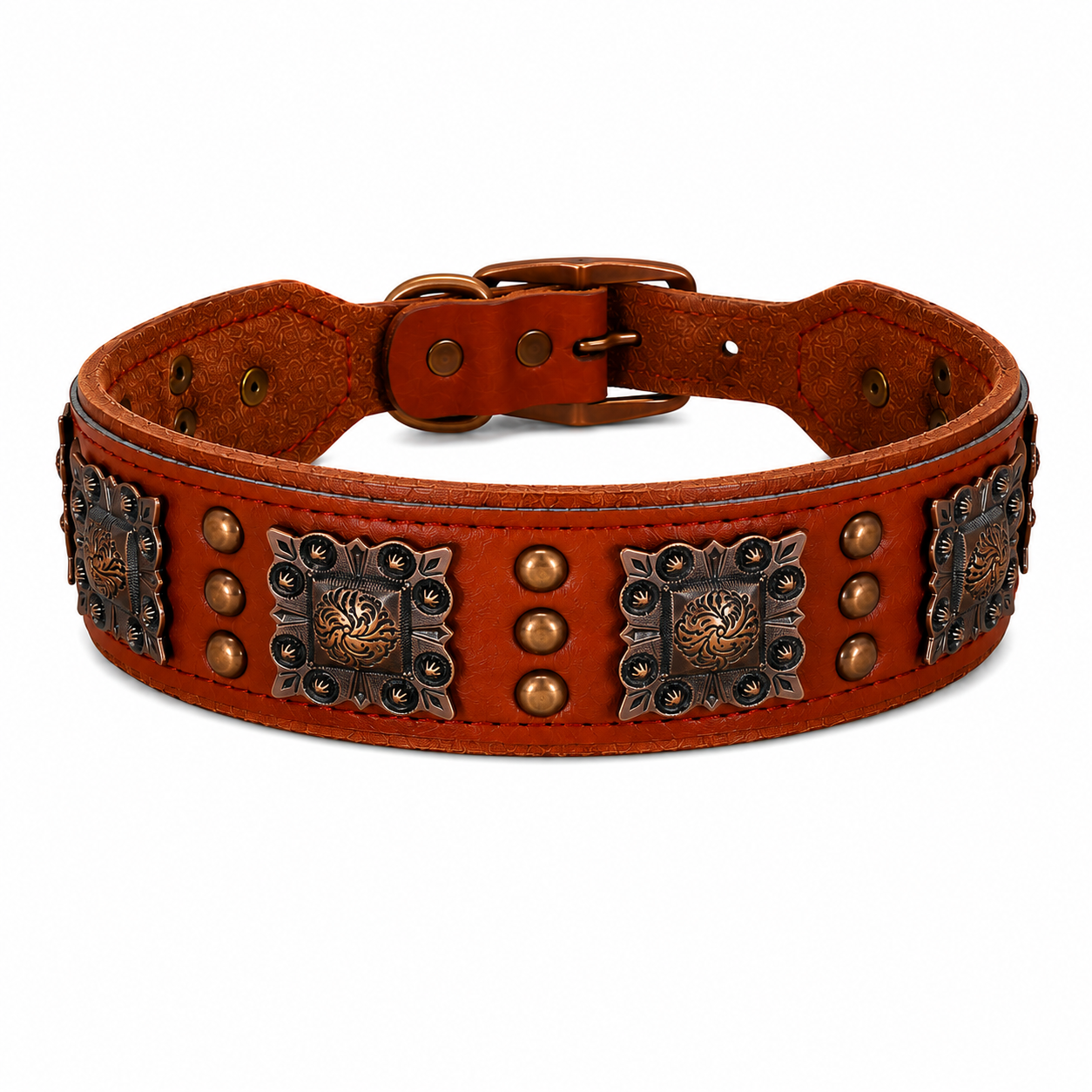 Premium Handcrafted Leather K9 Collar – Vintage Tactical Style