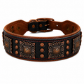 Premium Handcrafted Leather K9 Collar – Vintage Tactical Style